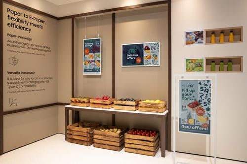 Dernières nouvelles de l'entreprise Samsung présente des solutions d'affichage couleur sur papier électronique et d'affichage dynamique IA à l'ISE 2025