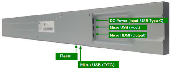 Un bon prix. Affichage LCD allongé de 23,1 pouces avec résolution 1920 × 158 et luminosité de 700 cd / m2 pour l'affichage numérique en ligne