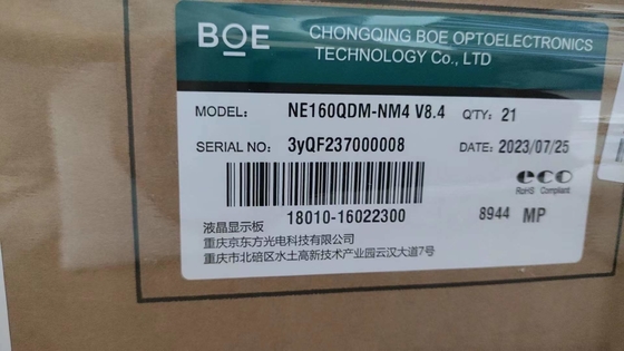 BOE 16 pouces Panneau LCD de bureau NE160QDM-NM4 2560*1600Pixels 188ppi 1250CD/M2 3.3V Panneau LCD extérieur haute luminosité