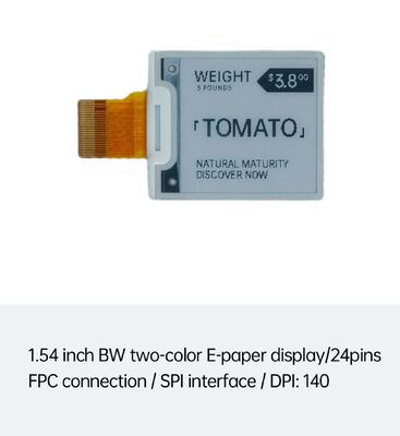 Un bon prix. 1Affichage d'encre électronique noir et blanc de 54 pouces avec interface SPI pour étiquettes électroniques et maison intelligente en ligne